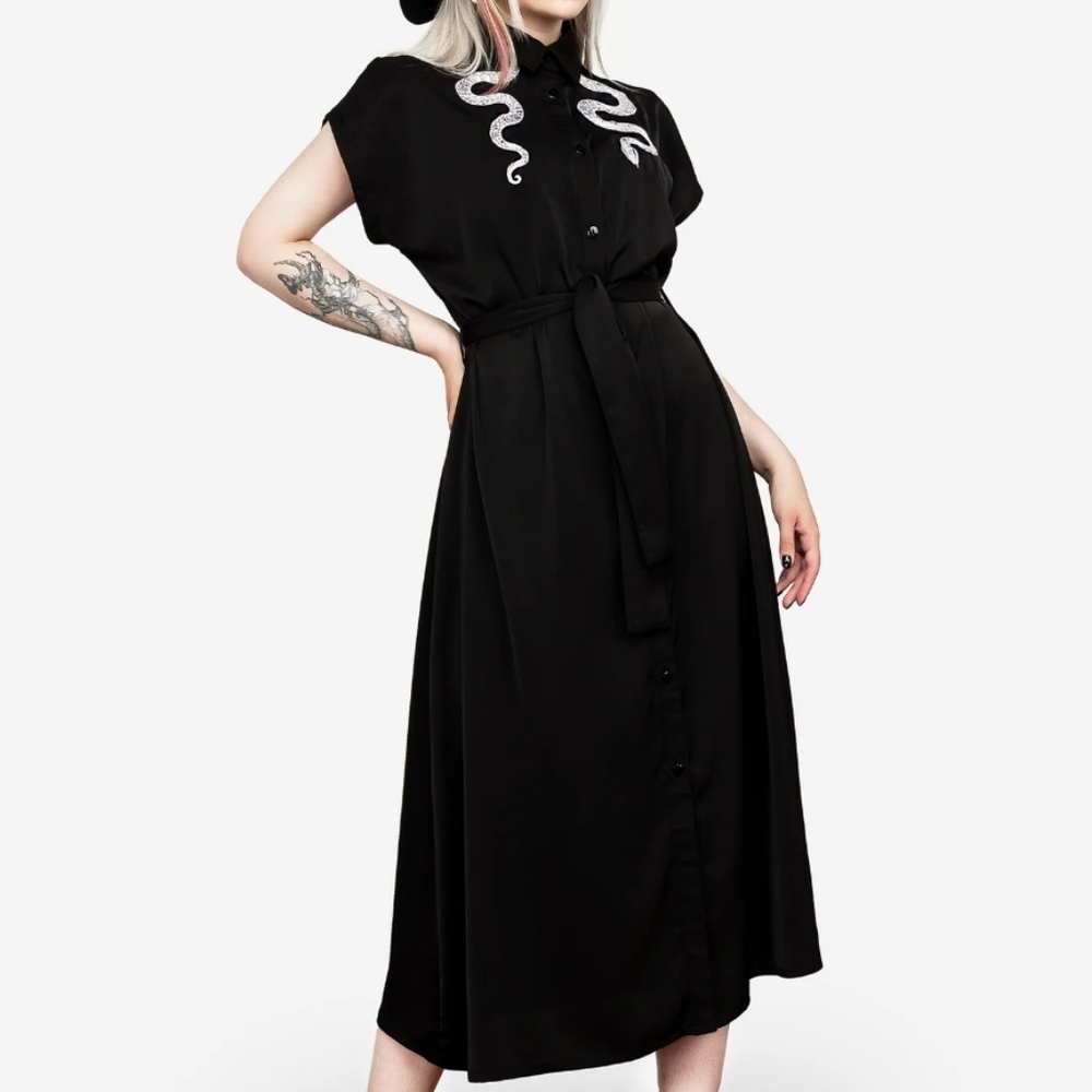 Disturbia Slither relaxed midi shirt dress